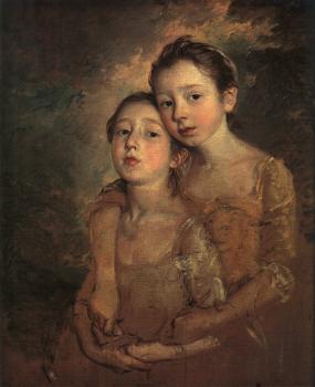 Thomas Gainsborough : The Artist's Daughters with a Cat